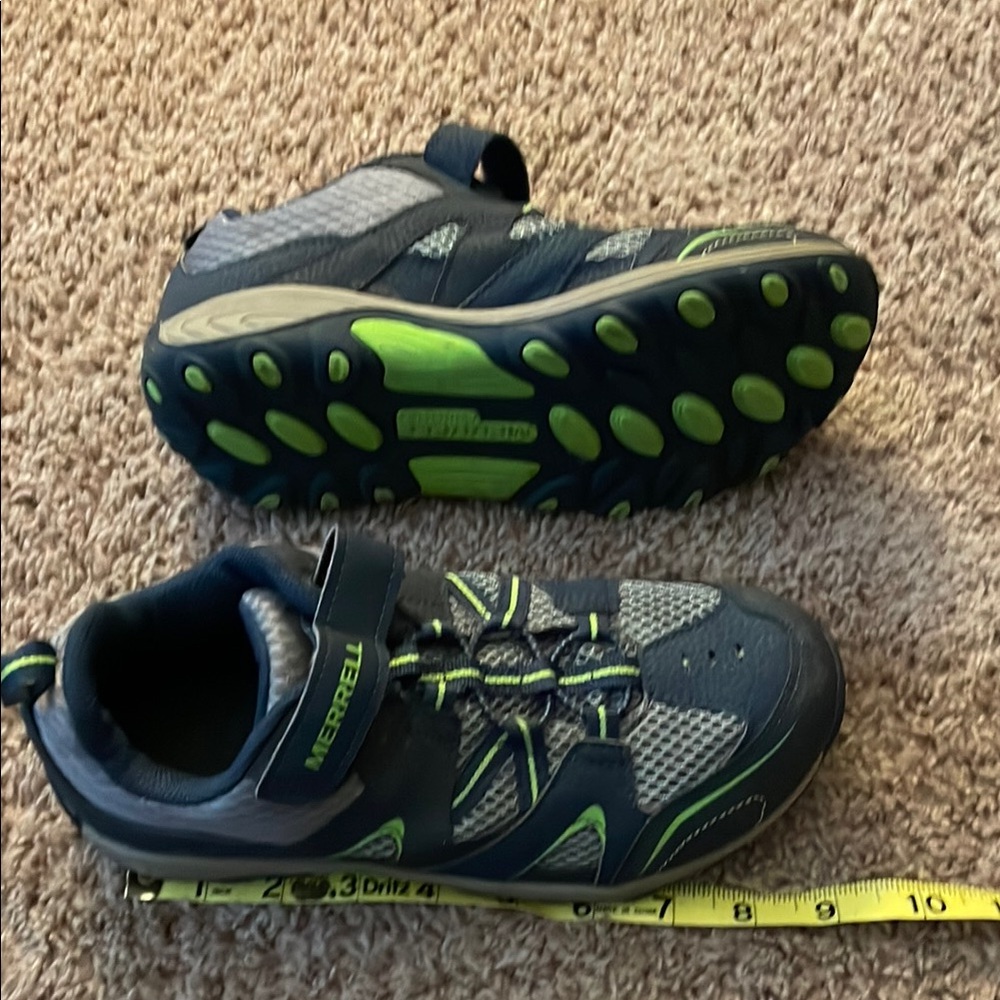Merrell Blue and Green Sneakers with Aggressive Tread